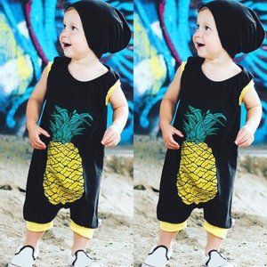 Sleeveless Pineapple Romper 6-12 Months (NWT)